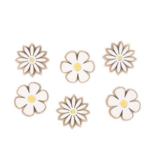 Picture of Stickers  - Wooden daisies (6pcs)