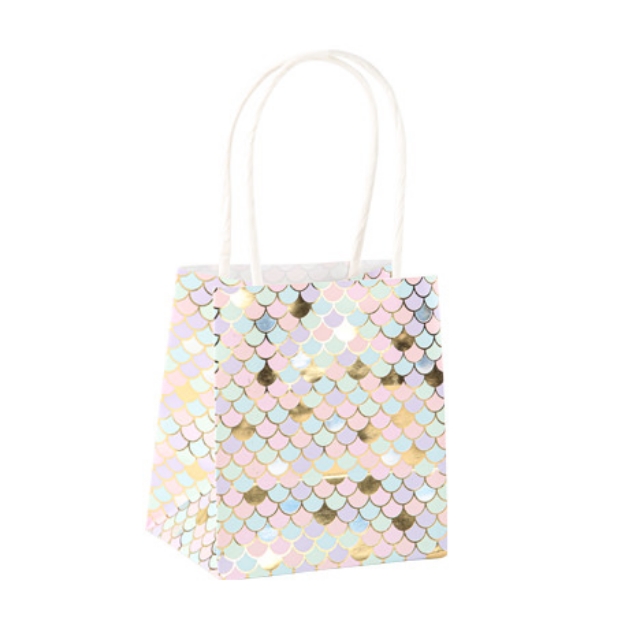 Picture of Treat bags  - Mermaid pastel (4pcs) 11x10x7cm.