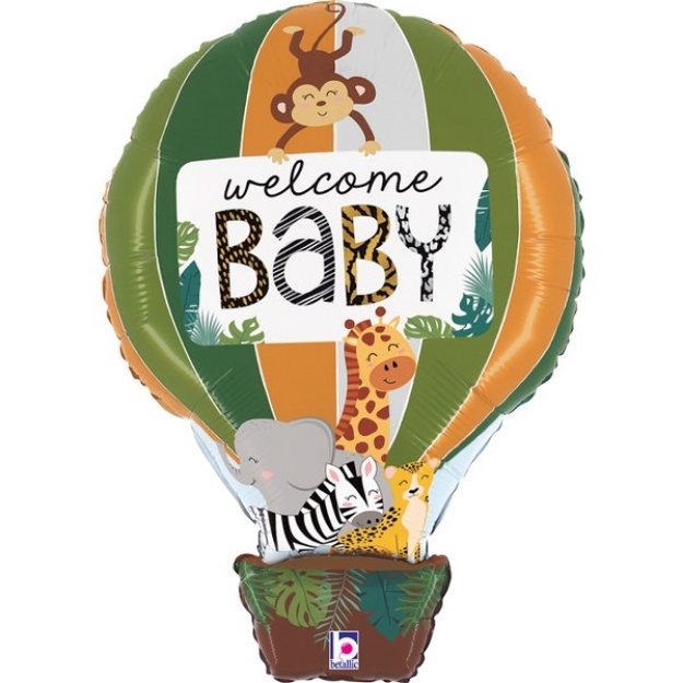 Picture of Foil balloon Welcome baby air balloon (wild)