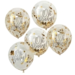Picture of Printed gold confetti balloons - Oh baby