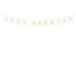 Picture of Banner Just Married, white