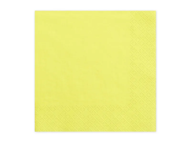 Χαρτοπετσέτες - Κίτρινο (20τμχ)