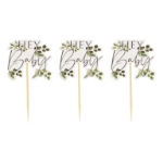 Picture of Cupcake toppers - Hey Baby botanical 