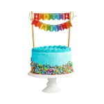 Διακοσμητικό τούρτας - Happy Birthday πολύχρωμο 