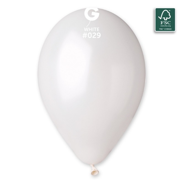 Picture of Balloons - Metallic white 26cm (10pcs)