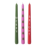 Picture of Dinner Candles - Merry and Bright (3pcs)