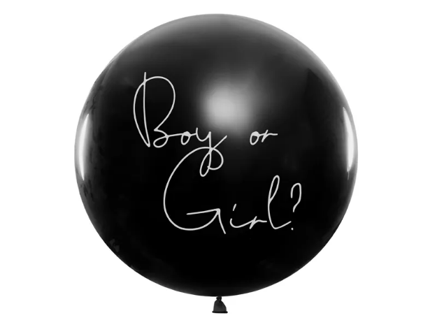 Picture of Giant balloon - Boy or Girl? with blue confetti