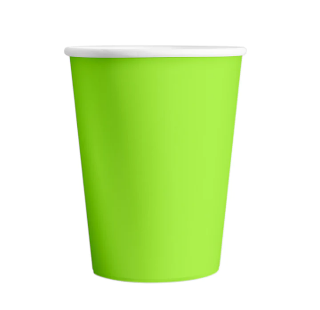 Χάρτινα ποτήρια - Πράσινο ανοιχτό (6τμχ)