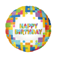 Εικόνα της Μπαλόνι Foil Happy birthday - Τουβλάκια