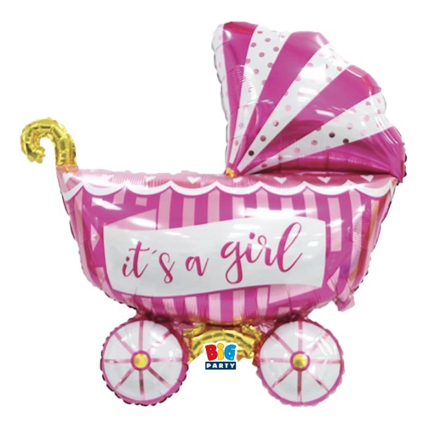 Μπαλόνι foil καρότσι - It 's a girl 