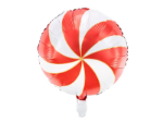 Picture of Foil Balloon Candy red - white