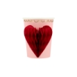 Εικόνα της Χάρτινα ποτήρια με καρδιά 3D (8τμχ) (Meri Meri) 
