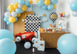Picture of Foil balloon Happy birthday checkered flag