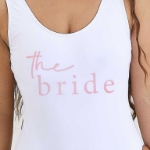 Μαγιό Bride (λευκό με ροζ)