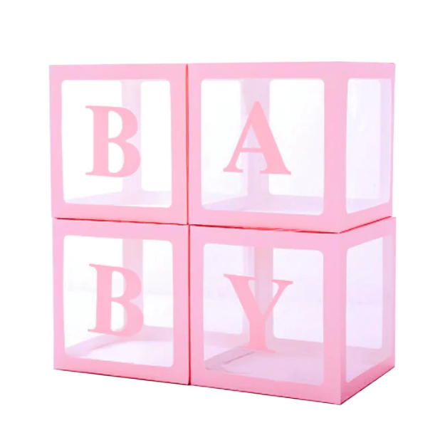 Διακοσμητικά κουτιά Baby (ροζ)