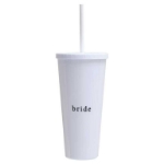 Picture of Reusable cup with straw - Bride 