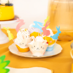 Διακοσμητικές θήκες για cupcakes - Λαγουδάκι και Κοτοπουλάκι (4τμχ) 