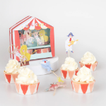 Θήκες και διακοσμητικά για cupcakes - Τσίρκο (Meri Meri) (24τμχ)