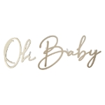 Picture of Metal cake topper - Oh baby gold