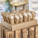 Picture of Wedding confetti cone holder with 24 cones and confetti