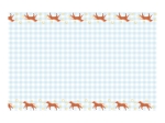 Picture of Paper tablecloth - Checkered with horses (1.20m x 1.80m)