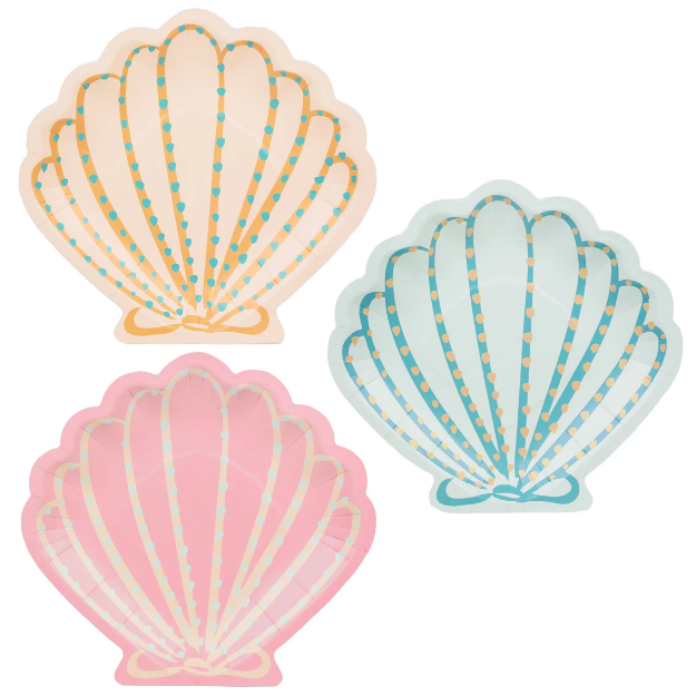 Picture of Side paper plates - Seashells (12pcs)