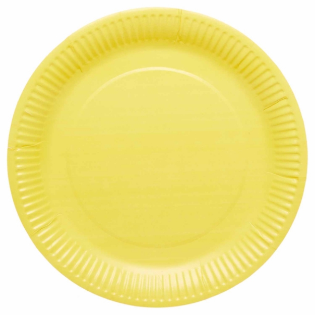 Picture of Dinner paper plates - Yellow (8pcs)