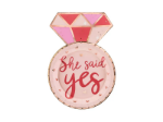 Picture of Side paper plates - She said yes (6pcs)