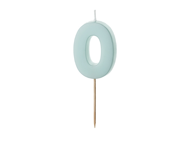 Picture of Birthday candle numeral 0, mint