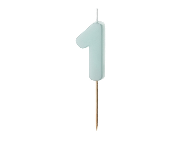 Picture of Birthday candle numeral 1, mint