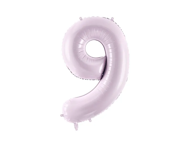 Picture of Foil Balloon Number "9", 72cm, lilac