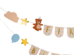 Picture of Banners  - First birthday with teddy bear