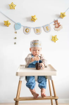 Picture of First birthday set - Banner and crown