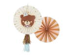 Picture of Tissue fan decorations teddy bear (set 2)