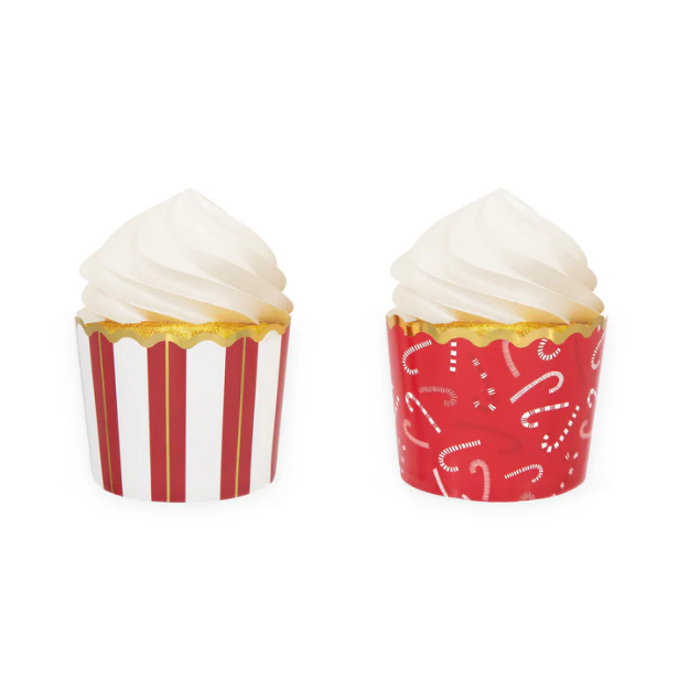 Picture of Cupcake wrappers Christmas Candy Canes 50pcs 