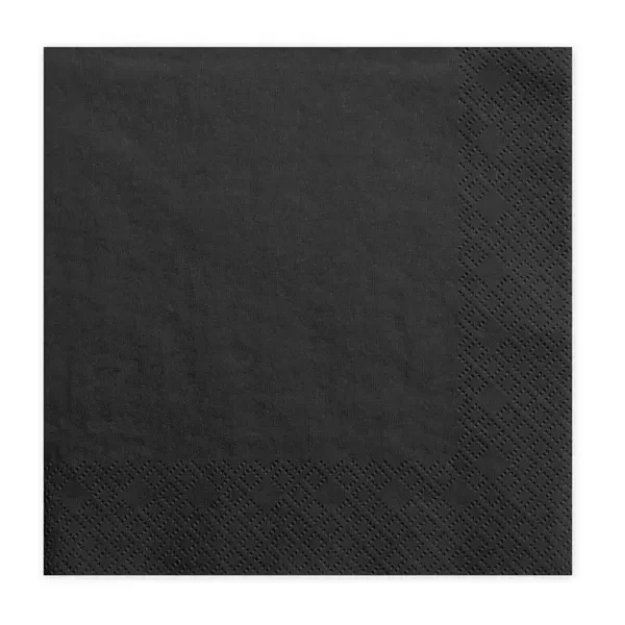 Picture of Paper napkins - Black (20pcs)