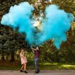 Picture of Blue smoke cannon - Gender reveal