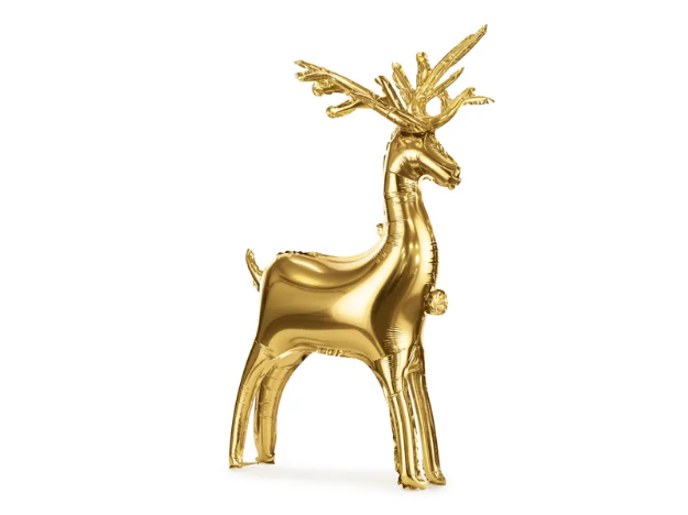 Picture of Standing foil balloon Reindeer, 124 x 80 cm, gold