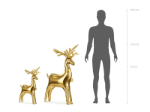 Picture of Standing foil balloon Reindeer, 124 x 80 cm, gold