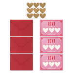 Picture of DIY  Love scratch cards with red envelopes (3pcs)