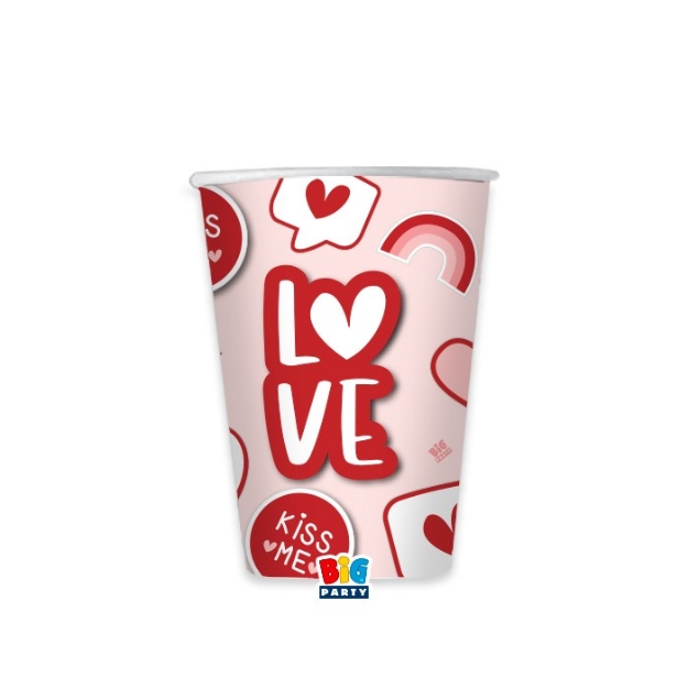 Picture of Paper cups - Love (6pcs)