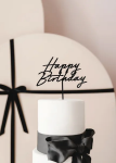 Picture of Acrylic cake topper ''Happy Birthday'', black