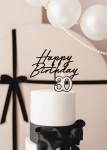 Picture of Acrylic cake topper ''Happy Birthday'', black